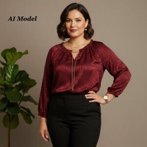 Michael Kors - Brick Red Blouse - Size  L